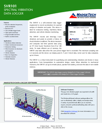 Thumbnail of document Data Sheet - SVR101 Spectral Vibration Data Logger